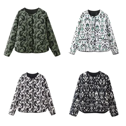 Women's    Own  Wholesale Jacket Animal Print Cotton-padded Jacket Jacket Jacket