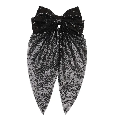 Women's Princess Bow Knot Sequin Hair Clip