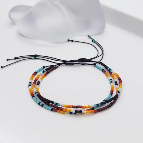 Retro Bohemian Geometric Mostacilla Glass Wholesale Bracelets