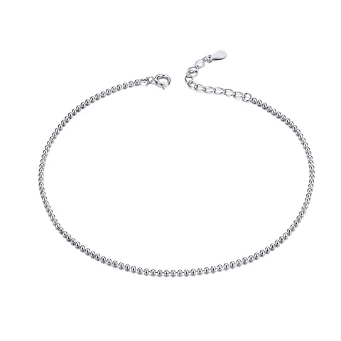 Wholesale Jewelry Simple Style Geometric Sterling Silver Anklet