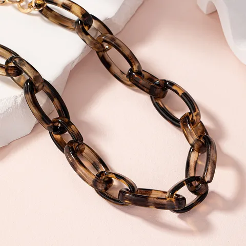 Retro Geometric Arylic Iron Wholesale Necklace