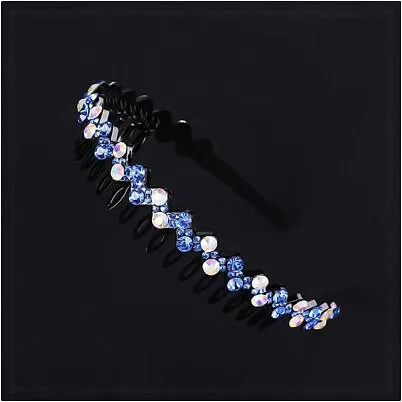 Korean New Arrival Toothed Non-Slip Rhinestone Headband Fashionable Simple  Wave Crystal Headband Hair Card Headwear