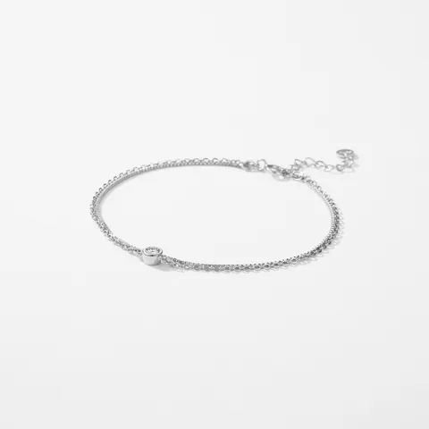 Sterling Silver Cable Chain Box Chain Simple Style Bracelets