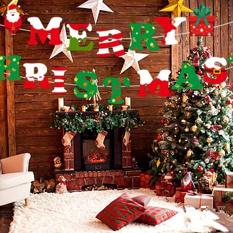 Christmas Simple Style Classic Style Santa Claus Letter Paper Holiday Daily Hanging Ornaments Decorative Props