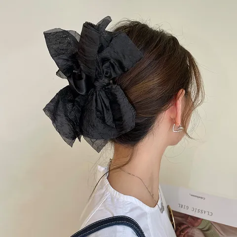 Women's Sweet Simple Style Bow Knot Arylic Cloth Hair Claws