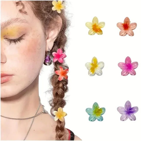 Women's Sweet Simple Style Flower Plastic Hair Clip