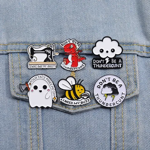 Cartoon Style Cute Clouds Animal Cat Alloy Stamping Stoving Varnish Plating Unisex Brooches