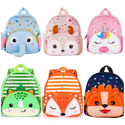 Water Repellent 14 Inch Animal School Kids Backpack