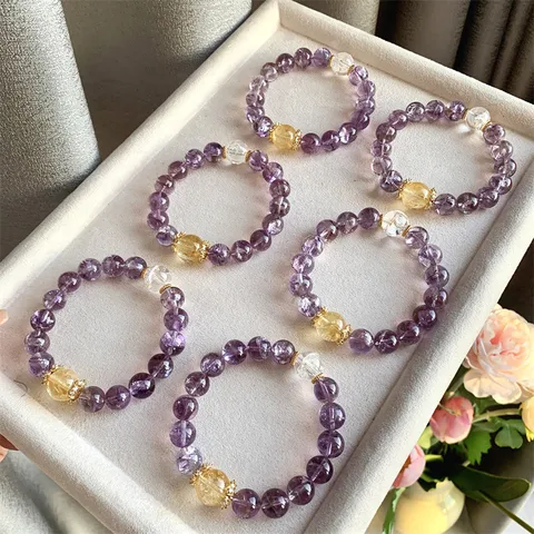 IG Style Simple Style Round Crystal Bracelets In Bulk