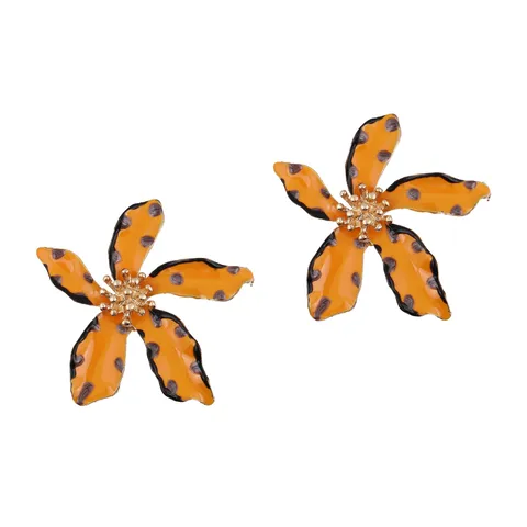 1 Pair Lady Simple Style Flower Enamel Zinc Alloy Ear Studs