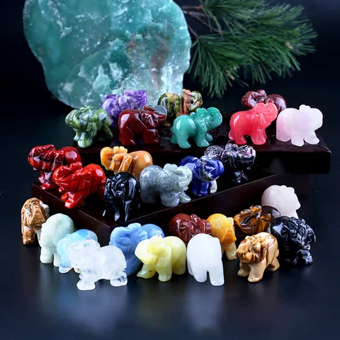 Simple Style Elephant Gem Ornaments Artificial Decorations