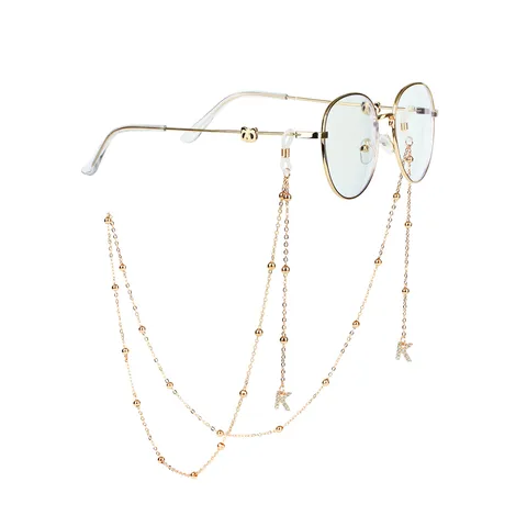 Simple Style Letter Star Shell Glass Metal Women's Glasses Chain