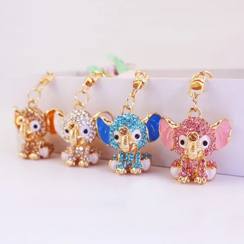 Cute Elephant Alloy Women's Keychain