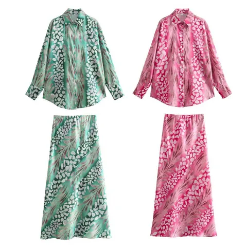 Holiday Daily Women's Streetwear Printing Polyester Printing Skirt Sets Skirt Sets