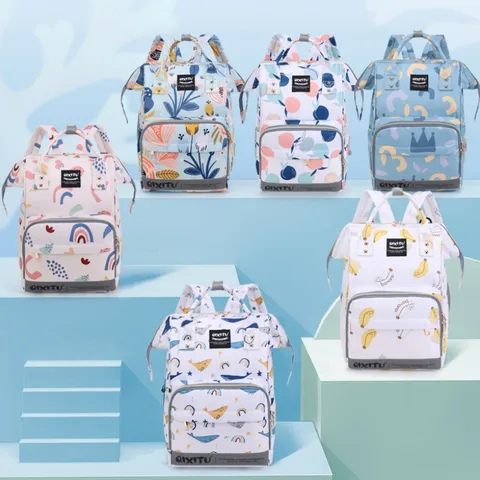 Waterproof Flower Travel Daily Diaper Backpack