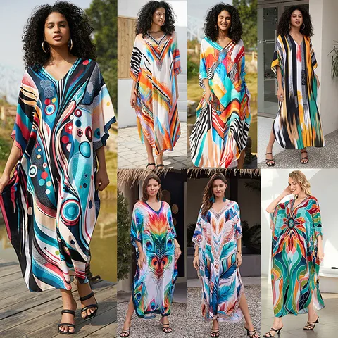 Women's Printing Simple Style Cover Ups