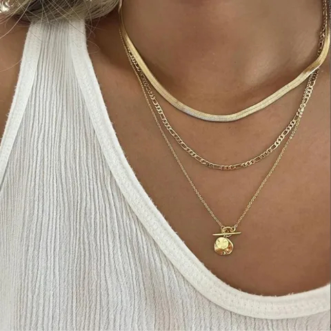 IG Style Elegant Simple Style Geometric Alloy Wholesale Layered Necklaces