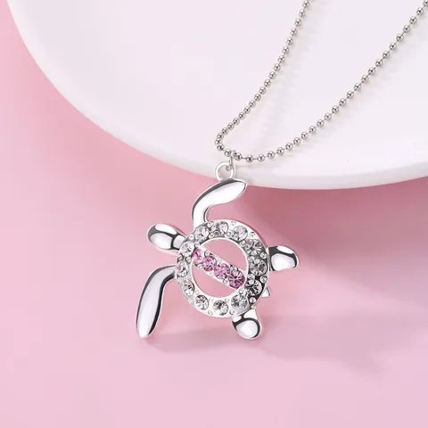 Cartoon Style Cute Romantic Tortoise Alloy Plating Girl'S Pendant Necklace