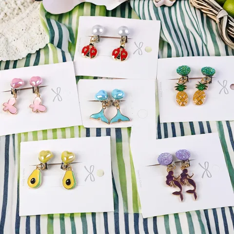 Simple Style Classic Style Animal Fruit Alloy Girl'S Ear Cuffs Earrings