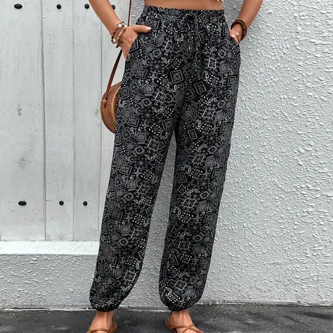 Women's Holiday Daily Streetwear Printing Full Length Printing Jogger Pants