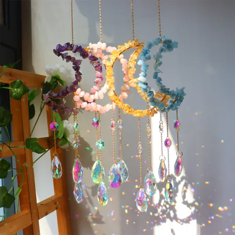 Casual Elegant Moon Crystal Gravel Suncatcher Artificial Decorations