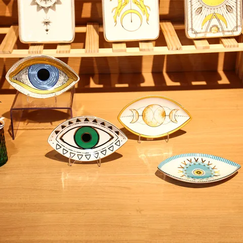 Modern Style Classic Style Eye Ceramics Jewelry Plate Artificial Decorations