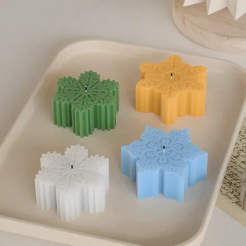 Christmas Cute Pastoral Snowflake Silica Gel Kitchen Molds Bakeware 1 Piece