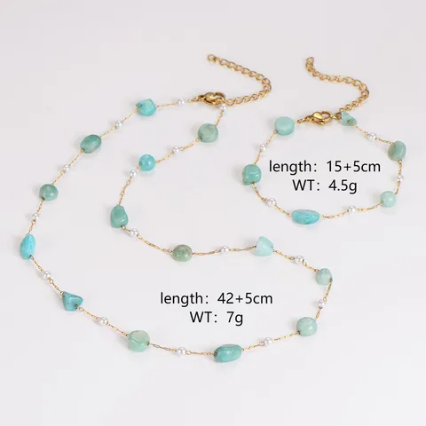 Wholesale Jewelry Casual Sweet Simple Style Round 304 Stainless Steel Bracelets Necklace