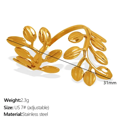 Wholesale Jewelry Simple Style Classic Style British Style Cross Leaves 304 Stainless Steel Artificial Pearls 18K Gold Plated Polishing Plating Inlay Rings