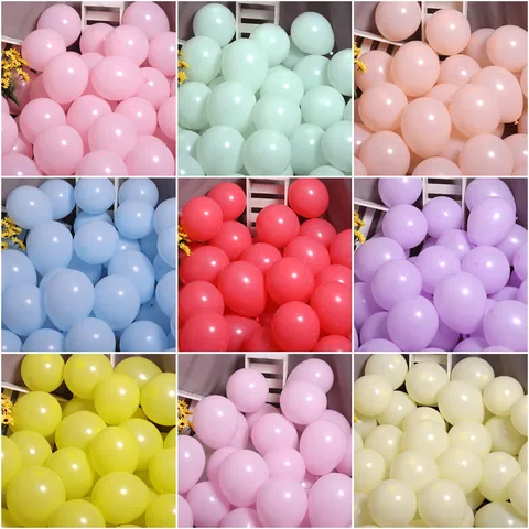 Macaron Balloon 5-inch 10-inch 12-inch Round Thickened Latex Balloon Wedding Party Birthday Wedding Decorations