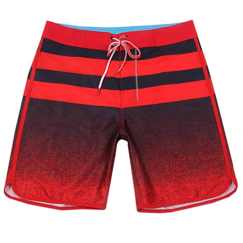 Hot Selling Four-sided Stretch Waterproof Quick-drying Hot Spring Surfing Beach Pants Men's Horizontal Printed Bodybuilding Shorts