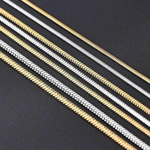 5 Strands/Package 304 Stainless Steel 18K Gold Plated Jewelry Accessories