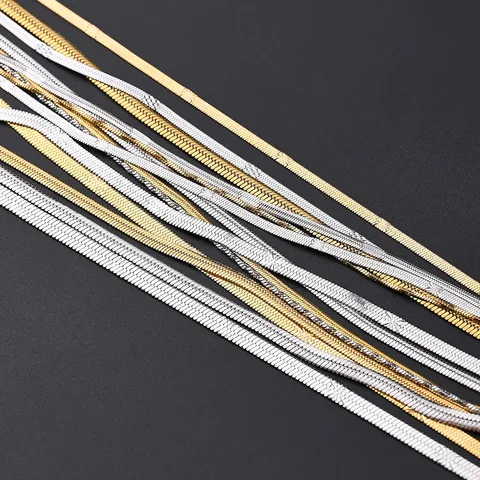 5 Strands/Package 304 Stainless Steel 18K Gold Plated Jewelry Accessories