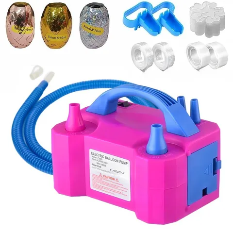 Strictly Select Electric Inflator Balloon Blowing Machine Artifact Portable Automatic Inflator Double Hole Accessories Set Can Be Filled With Frog