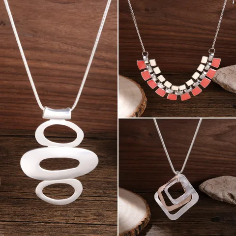 Simple Style Streetwear Geometric Alloy Wholesale Pendant Necklace