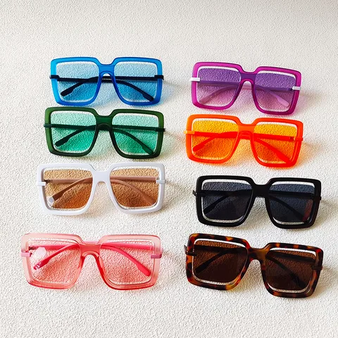 Hawaiian Streetwear Sunglasses Pc Resin Square Full Frame Women's Sunglasses