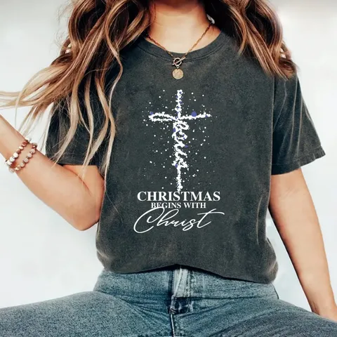 Women's T-shirt Short Sleeve T-Shirts Printing Streetwear Cross Letter