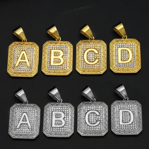 1 Piece 316 Stainless Steel  Letter Pendant