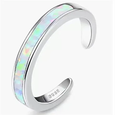 New S925 Sterling Silver Opal Open Foot Ring  Fashion Creative Girl Sexy Foot Accessories