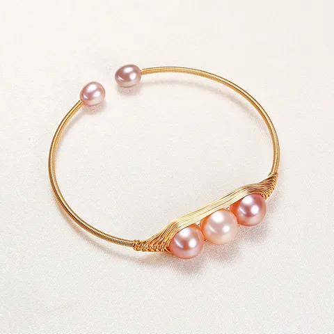 Freshwater Pearl Copper Alloy Bracelets