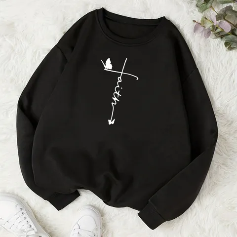 Hoodies & Sweatshirts Long Sleeve Printing Casual Letter