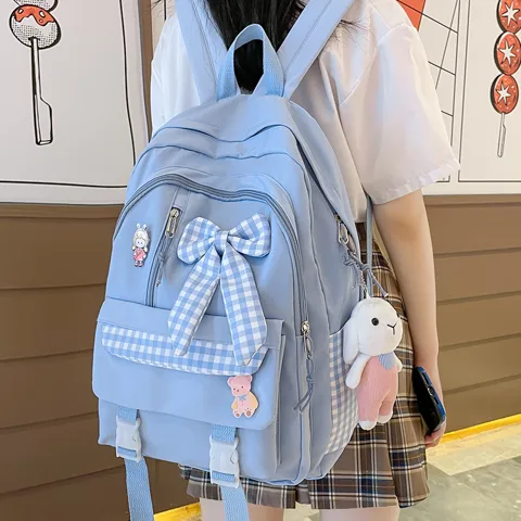 Primary School Students Three To Five And Six Grade Schoolbag Girl Bow Cute Sweet Junior High School Students Backpack