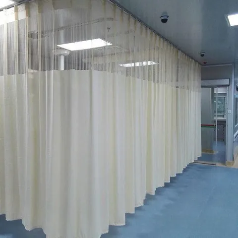 Hospital Curtain Partition Curtain Beauty Salon Health Care Hall Partition Curtain Clinic Bed Draw Curtain L-shaped U-shaped Medical Curtain 1