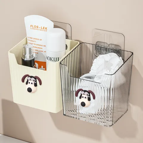 Bathroom Storage Rack Toothpaste Toothbrush Comb Wall Hanging Storage Rack Bathroom Washstand Waste Face Towel Storage Box