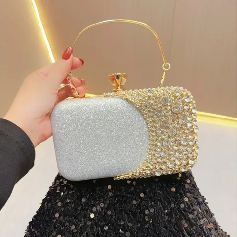 New  Ladies Party Diamond Evening Bag Dress Bag Banquet Bag Clutch Messenger Bag Evening Bag