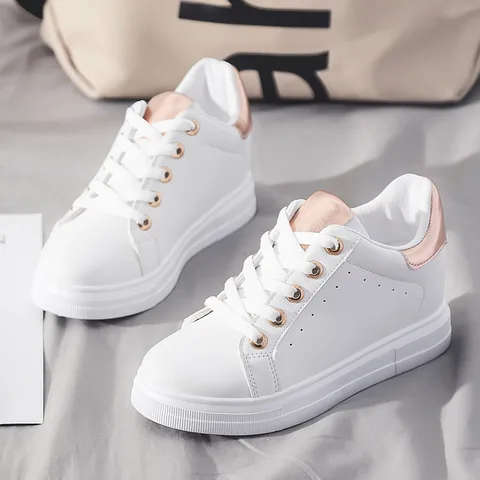 Spring  New White Shoes Women's Korean-style Thick-soled  Casual Shoes For Students  H002