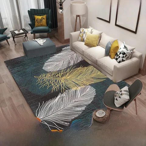 Nordic  Living Room Carpet Bedroom Geometric Simple Carpet  Wholesale 3D Printing And Dyeing Model Room Full Carpet