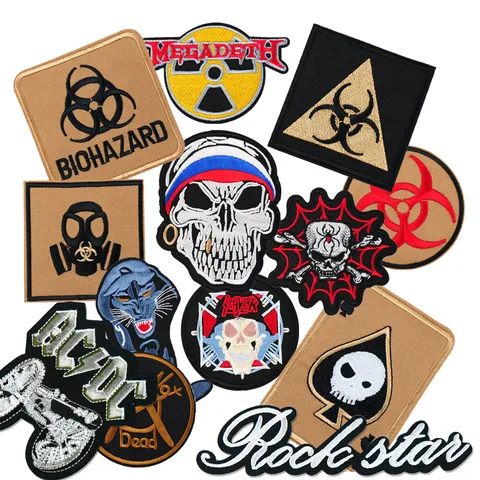 Guanze Black Clothes Cloth Sticker Down Denim Pants Rock Band Bag Decorative Patching Hole Patch Decal