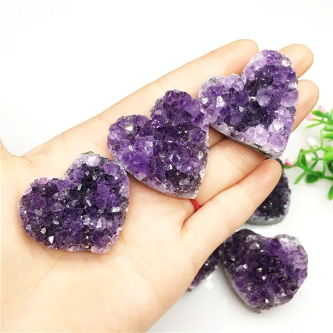 Wholesale Natural Amethyst Cluster Love Amethyst Cluster Ore Raw Stone Specimen Home Crafts Crystal Ornaments