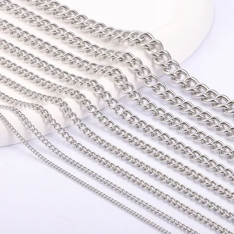 1 Piece Stainless Steel Curb Necklace Jewelry Accessories